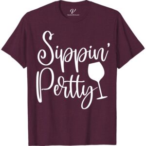 Wine Lover's Vacation Tee - Sippin' Pretty Fun Shirt  Embrace your inner wine enthusiast with our Wine Lover's Vacation Tee! This Sippin' Pretty fun shirt is perfect for any winery trip, wine tasting event, or simply lounging in style. Gift it to a wine lover or add it to your own wine-themed clothing collection!