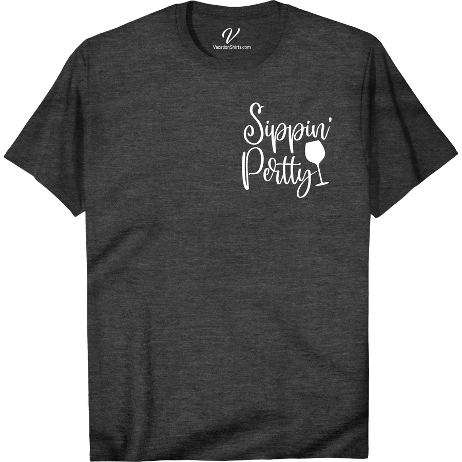 Wine Lover's Vacation Tee - Sippin' Pretty Fun Shirt Embrace your inner wine enthusiast with our Wine Lover's Vacation Tee! This Sippin' Pretty fun shirt is perfect for any winery trip, wine tasting event, or simply lounging in style. Gift it to a wine lover or add it to your own wine-themed clothing collection!