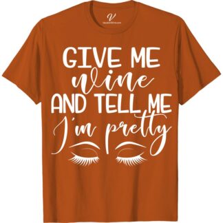 Wine & Compliments Eyelash Quote Tee | VacationShirts.com  Attention all wine lovers! Our Wine & Compliments eyelash quote shirt is the perfect vacation t-shirt for women who love a good laugh. This funny wine shirt is a must-have for your next wine-themed getaway. Get ready to sip in style with our wine lover tee!