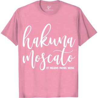 Hakuna Moscato Funny Wine Vacation Tee - VacationShirts.com  Embrace your inner wine lover with our Hakuna Moscato Funny Wine Vacation Tee! Perfect for sipping your favorite vino in style, this wine-themed vacation tee is a must-have for summer getaways. Shop now at VacationShirts.com for the best vacation shirts for women!