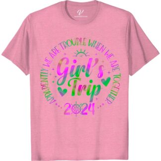 Girls' Trip 2024 T-Shirt - Vibrant Group Travel Tee  Get ready for Girls' Trip 2024 with our vibrant group travel tee! Perfect for your next girls' getaway, our matching travel tees are fun, stylish, and a must-have for any girls' vacation. Grab one for you and your squad and travel in style!