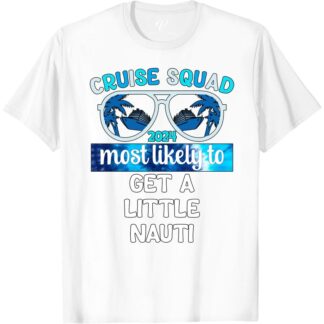 Cruise Squad 2024 Nauti Tee - Perfect Vacation Shirt  Set sail in style with our Cruise Squad 2024 Nauti Tee! The perfect vacation shirt for your whole squad, this nautical-themed t-shirt is the ultimate cruise wear. Whether you're lounging on deck or exploring ports, this cruise ship clothing is a must-have for any cruise vacation.