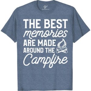 Campfire Memories Tee - Adventure & Vacation Shirt  Embrace the great outdoors with our Campfire Memories Tee! This adventure t-shirt is perfect for your next vacation or camping trip. Made for nature lovers, this wilderness wear is a must-have addition to your travel t-shirts and vacation apparel collection.