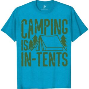 In-Tents Camping Adventure Tee - Outdoor Pun Shirt  Get ready for an in-tents outdoor adventure with our punny camping shirt! Perfect for nature lovers and hiking enthusiasts, this funny camping t-shirt will keep you laughing around the campfire. Gear up for your next camping trip with our wilderness pun shirt and outdoor humor tee.