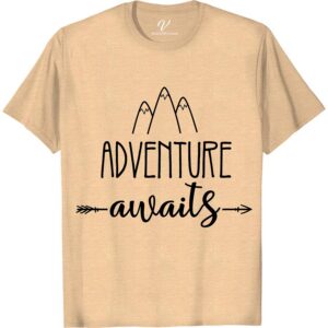 Adventure Awaits T-Shirt - Mountain Explorer Tee  Embrace the call of the wild with our Adventure Awaits T-Shirt! Perfect for mountain explorers and nature lovers alike, this outdoor adventure shirt is a must-have for your next hiking trip or camping adventure. Wanderlust fulfilled with every wear - Explore More with our travel-ready tee!