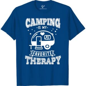 Camping Therapy Tee - Outdoor Graphic Shirt for Nature Lovers  Get back to nature with our Camping Therapy Shirt! Perfect for nature lovers, this outdoor graphic tee is a must-have for your camping apparel collection. Whether you're hiking or just enjoying the wilderness, this adventure shirt is the ultimate camping gear for nature therapy.