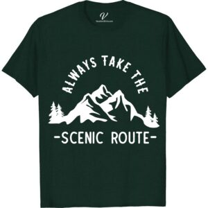 Mountain View Graphic Tee - Perfect for Vacay Adventures  Embark on your next adventure in style with our Mountain View Graphic Tee. Perfect for vacation, this scenic mountain tee features a stunning nature graphic perfect for hiking and outdoor adventures. Take on the wilderness with this essential travel tee!