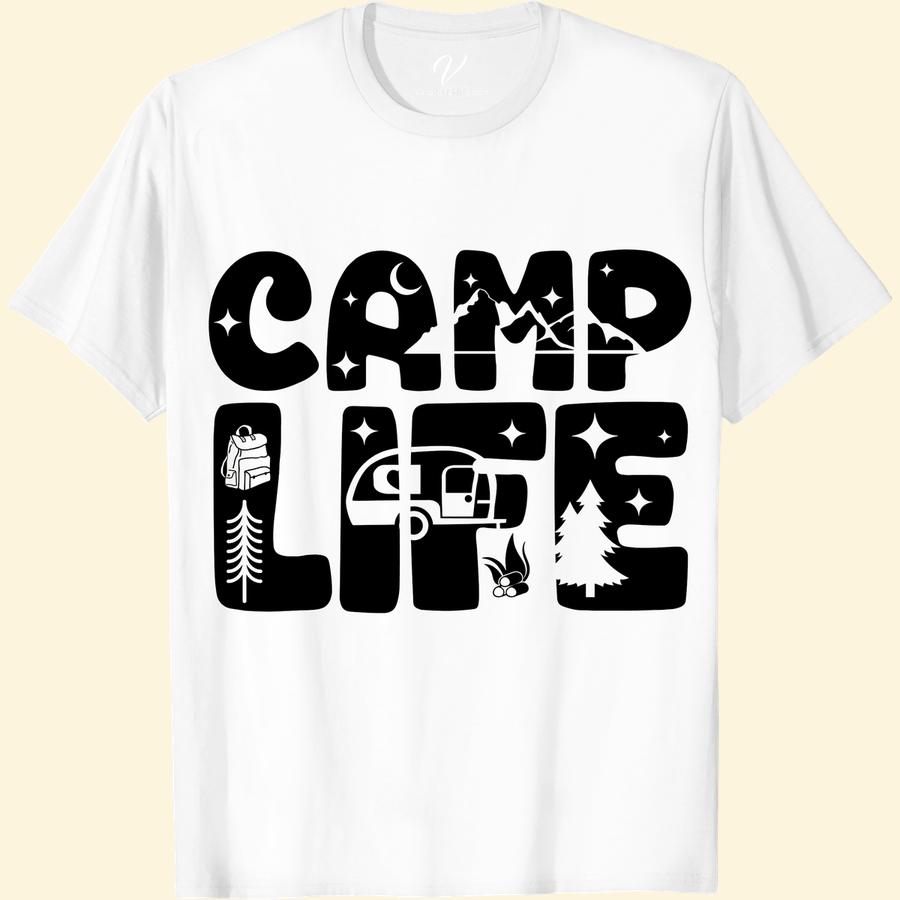 Nature Lover's Camping Graphic Tee - Adventure Awaits Embrace the great outdoors with our Nature Lover's Camping Graphic Tee. Perfect for hiking or exploring the wilderness, this adventure awaits shirt is a must-have for any nature enthusiast. Get your hands on this essential outdoor apparel and let the adventure begin!
