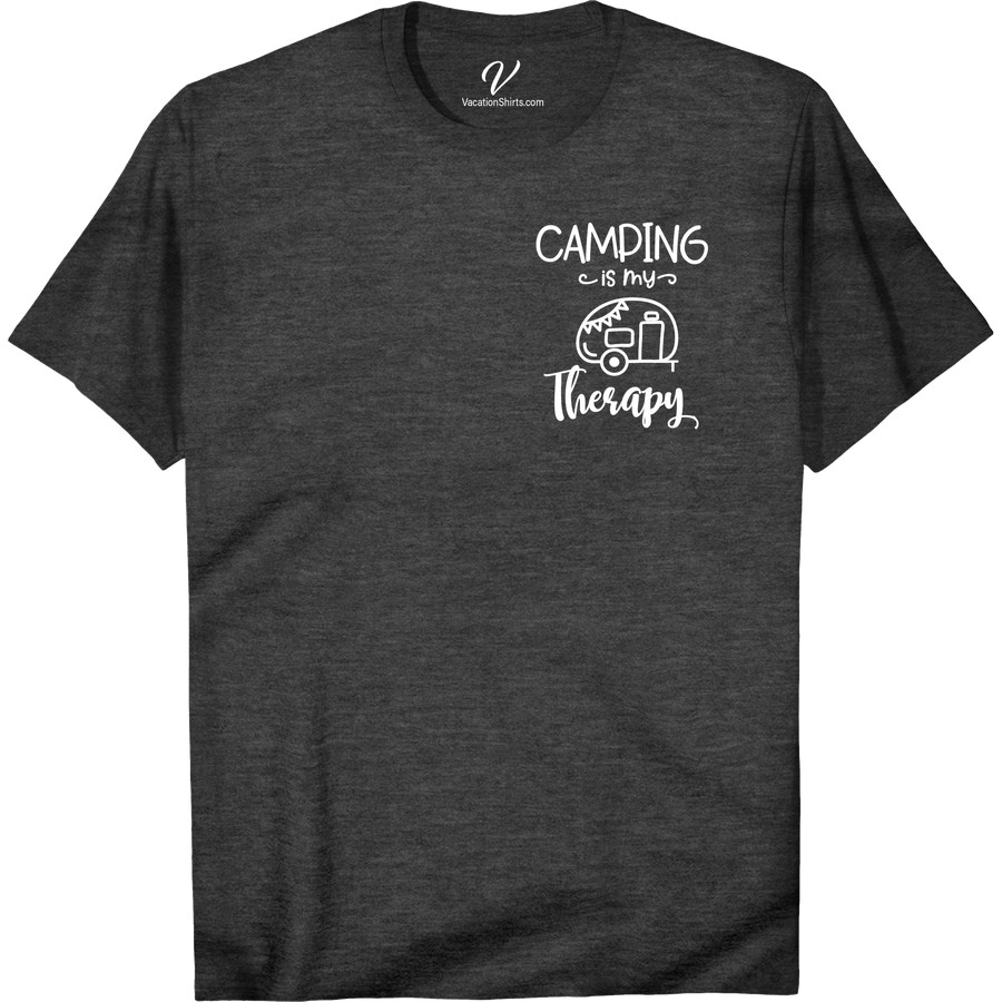 Therapy Camping Tee - Outdoor Casual Shirt for Nature Lovers Embrace the great outdoors with our Therapy Camping Tee! Perfect for nature lovers, this outdoor casual shirt is ideal for your next camping vacation. Made for those who find solace in nature, our nature-inspired therapy camping t-shirt is a must-have for any outdoor adventure.