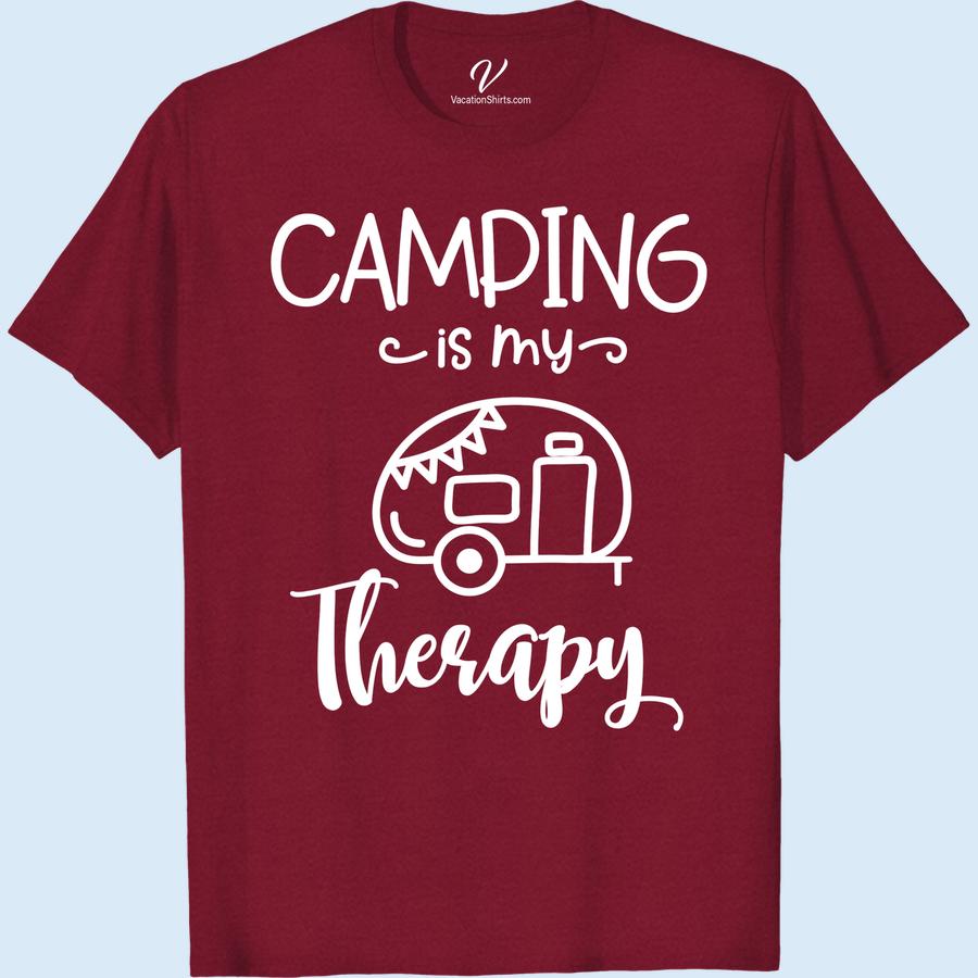 Therapy Camping Tee - Outdoor Casual Shirt for Nature Lovers Embrace the great outdoors with our Therapy Camping Tee! Perfect for nature lovers, this outdoor casual shirt is ideal for your next camping vacation. Made for those who find solace in nature, our nature-inspired therapy camping t-shirt is a must-have for any outdoor adventure.