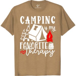 Outdoor Therapy Camping T-Shirt - Perfect for Nature Lovers  Embrace the healing power of the great outdoors with our Outdoor Therapy Camping T-Shirt! Ideal for nature lovers and adventure seekers, this wilderness apparel couples comfort with style. Gear up for your next hike or campfire gathering with this must-have forest therapy clothing!
