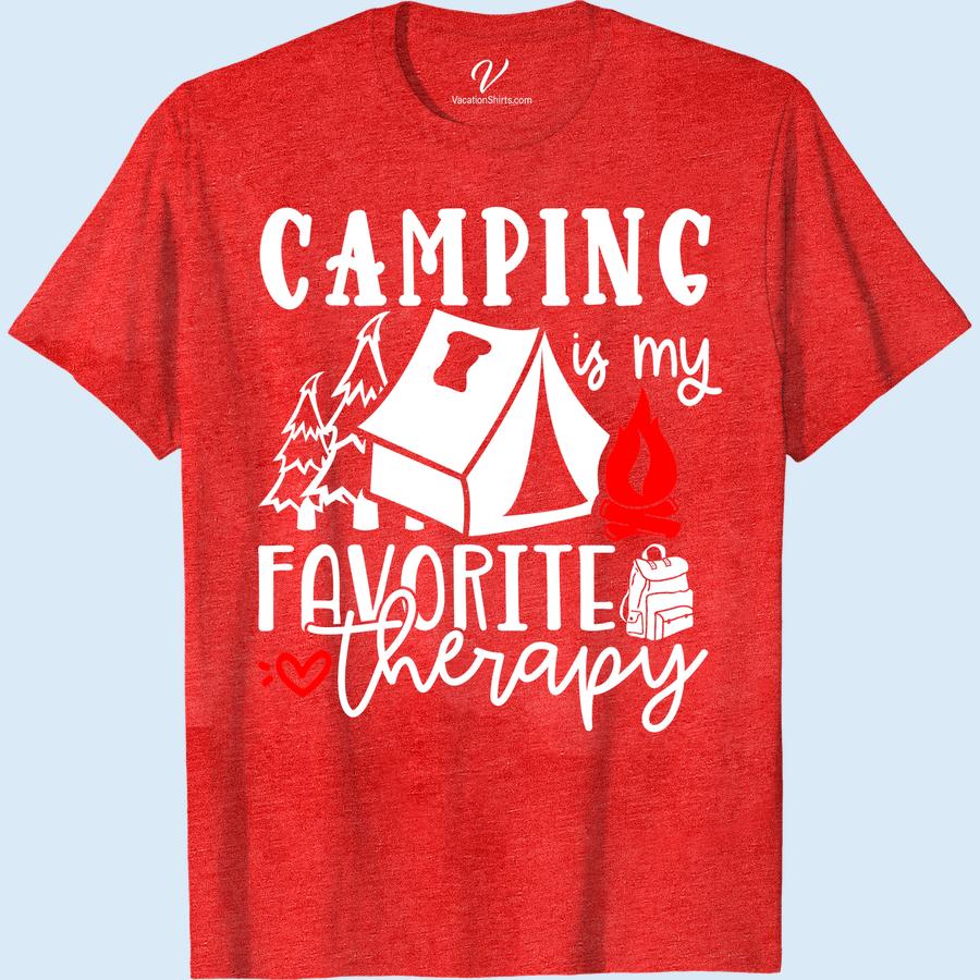 Outdoor Therapy Camping T-Shirt - Perfect for Nature Lovers Embrace the healing power of the great outdoors with our Outdoor Therapy Camping T-Shirt! Ideal for nature lovers and adventure seekers, this wilderness apparel couples comfort with style. Gear up for your next hike or campfire gathering with this must-have forest therapy clothing!