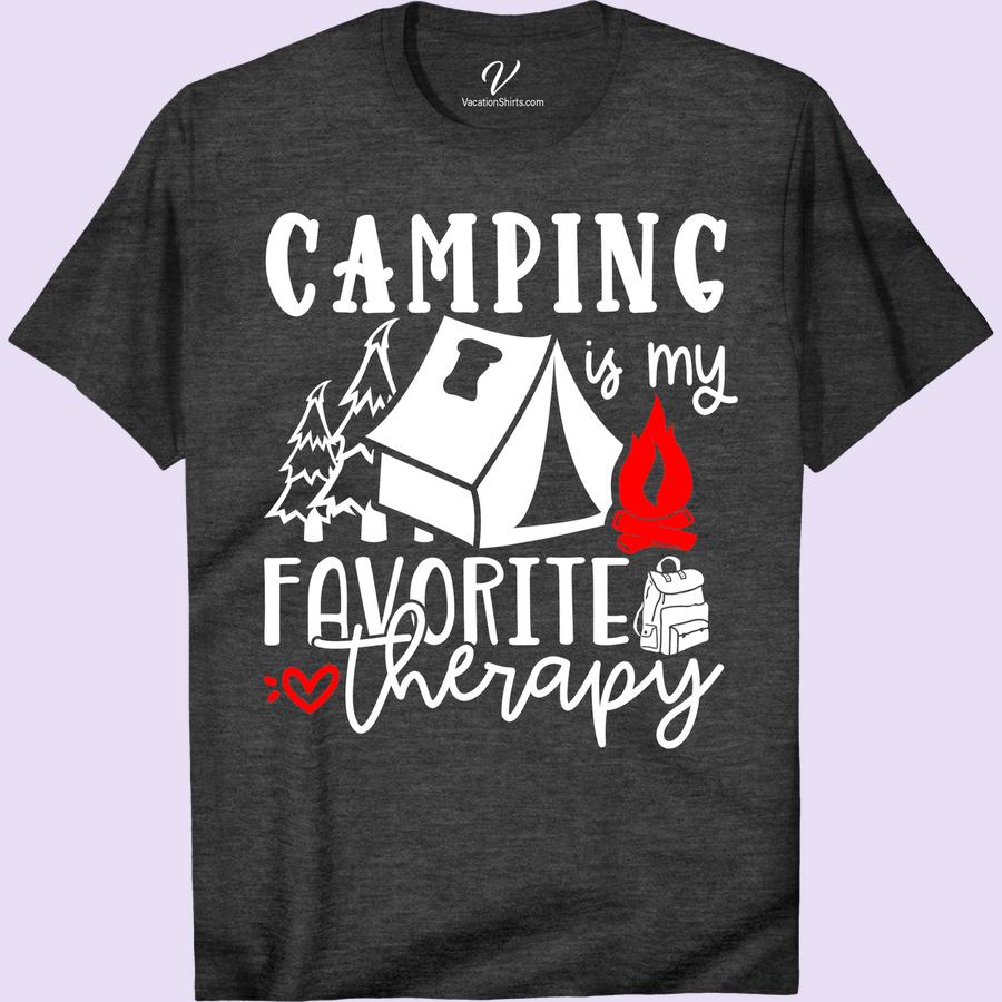 Outdoor Therapy Camping T-Shirt - Perfect for Nature Lovers Embrace the healing power of the great outdoors with our Outdoor Therapy Camping T-Shirt! Ideal for nature lovers and adventure seekers, this wilderness apparel couples comfort with style. Gear up for your next hike or campfire gathering with this must-have forest therapy clothing!