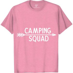 Outdoor Camping Squad Tee - Nature Lovers Graphic Shirt  Get ready for your next adventure with our Outdoor Camping Squad Tee! Perfect for nature lovers, this graphic camping shirt is the ultimate addition to your camping gear clothing. Whether you're hiking or relaxing by the fire, this wilderness shirt is a must-have for any outdoor enthusiast.