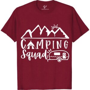 Outdoor Adventure Squad Graphic Tee - Mountain Camp Shirt  Get ready for your next outdoor adventure with our Mountain Camp Shirt! This graphic tee for camping is perfect for any nature lover, hiking enthusiast, or member of the wilderness squad. Made for mountain exploration and outdoor activities, this t-shirt will be your go-to for every camping trip.