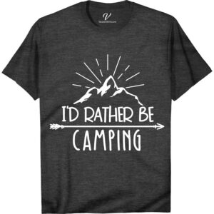 Adventure Camping Graphic Tee - Mountain Getaway Shirt  Unleash your inner explorer with our Adventure Camping Graphic Tee! Perfect for your next mountain getaway, this outdoor adventure tee features a stunning camping graphic that's sure to inspire any nature lover. Gear up for hiking or wilderness camping with this must-have explorer t-shirt.