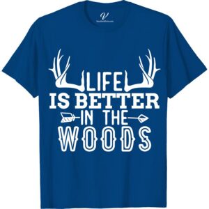 Life in Woods Antler Tee - Outdoor Enthusiast Shirt Embrace the wilderness with our Life in Woods Antler Tee! Perfect for any outdoor enthusiast, this nature lover apparel features a bold antler graphic, making it the ideal hiking, camping, and adventure wear. Show off your love for wildlife and the forest with this outdoor lifestyle shirt.