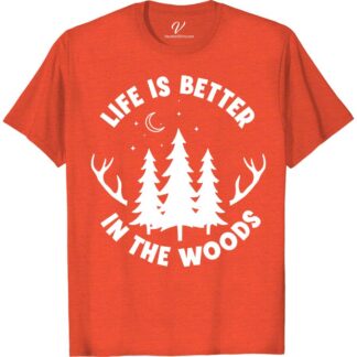 Life's Better Woods Tee - Outdoor Lover's Graphic Shirt  Embrace the great outdoors with our Life's Better Woods Tee - the ultimate outdoor lovers t-shirt! Featuring a stunning nature graphic tee design, this woods themed shirt is perfect for any adventure t-shirt enthusiast. Whether you're hiking, camping, or simply enjoying the wilderness, this forest inspired tee is a must-have for any nature lovers t-shirt collection. Shop now and elevate your outdoor lifestyle clothing game!