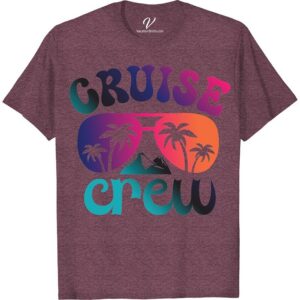 Vibrant Cruise Crew T-Shirt: Sail in Style with Sunglass Design  Slip into our Vibrant Cruise Crew T-Shirt and sail in style! This Sunglasses Cruise Tee is a must-have for your Cruise Vacation Tshirt collection. This stylish cruise shirt, combining nautical style with summer readiness, is the perfect addition to your Cruise Ship Attire for a tropical adventure!