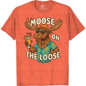 Moose on the Loose: Fun Vacation T-Shirt for Travel Lovers  Embrace your wanderlust with our Moose on the Loose Tee. This Moose Vacation T-Shirt is perfect for all travel lovers and outdoorsy adventurers. Epitomizing fun vacation apparel, our Moose Travel Tee is an iconic symbol of wild, free-spirited travel. Ideal T-shirt for vacationers seeking unforgettable adventures!
