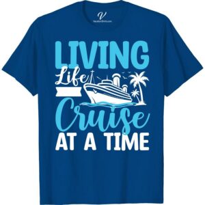 Living Life One Cruise: Palm, Ship & Wave Tee by VacationShirts  Dive into the spirit of leisure with our Palm, Ship & Wave Tee by VacationShirts. This tropical cruise t-shirt merges nautical charm with vacation-inspired apparel. Perfect as holiday beachwear or your favourite cruise vacation apparel. Live life one cruise at a time with VacationShirts clothing!