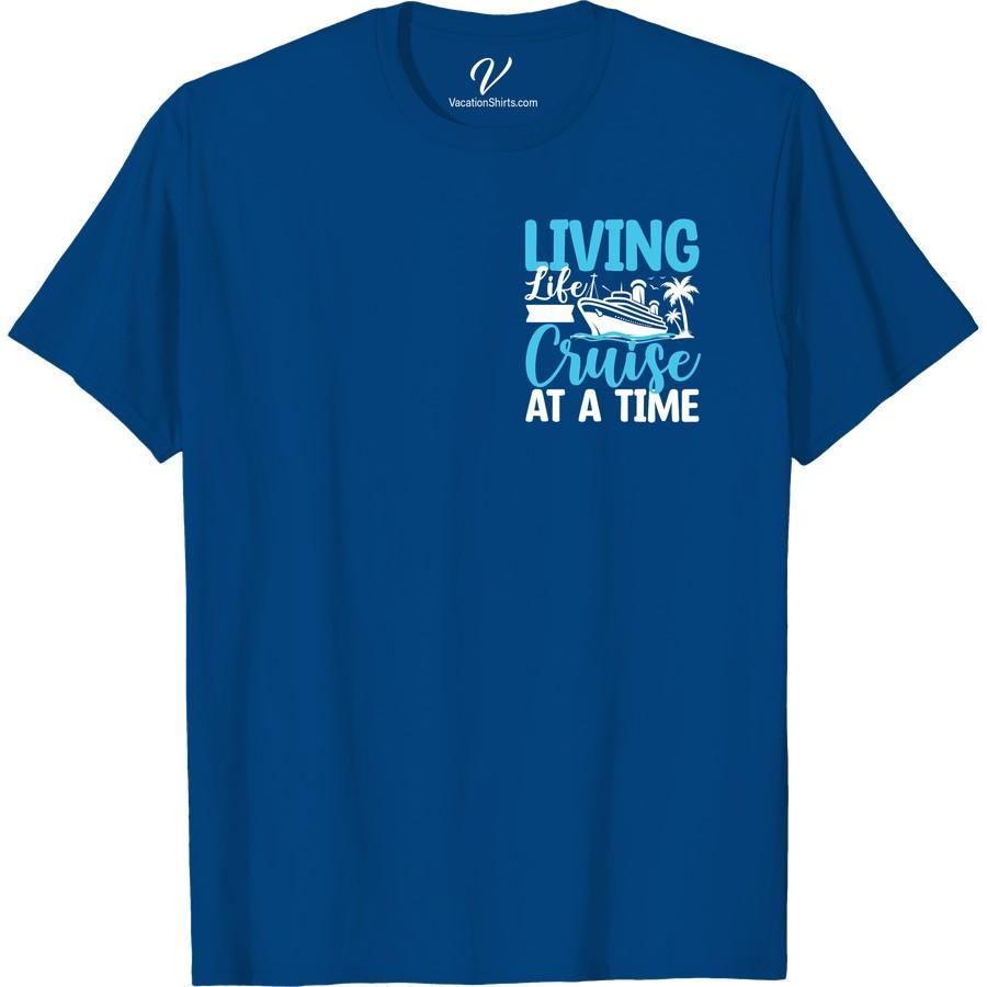 Living Life One Cruise: Palm, Ship & Wave Tee by VacationShirts Dive into the spirit of leisure with our Palm, Ship & Wave Tee by VacationShirts. This tropical cruise t-shirt merges nautical charm with vacation-inspired apparel. Perfect as holiday beachwear or your favourite cruise vacation apparel. Live life one cruise at a time with VacationShirts clothing!