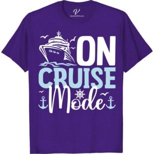 On Cruise Mode T-Shirt - Nautical Style for Ocean Lovers Dive into your voyage with our On Cruise Mode T-Shirt. A perfect blend of nautical style apparel and maritime fashion, this novelty cruise t-shirt is an essential for ocean lovers' clothing collection. Ideal as boat vacation attire or simply an addition to your seaside vacation outfits, this sailing-themed t-shirt captures the spirit of the ocean. Love cruising? Our nautical cruise tees are sure to make waves.