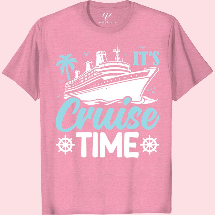 Set Sail in Style: Cruise Time T-Shirt with Nautical Design Setting sail for a cruise vacation never looked so stylish! With our Nautical Design T-Shirt, embody the thrilling sea adventure vibes. This Cruise Time Tee is the perfect blend of sailing fashion and comfortable vacation apparel. Navigator style meets playful nautical themes in this must-have sailing clothing for cruising getaways!