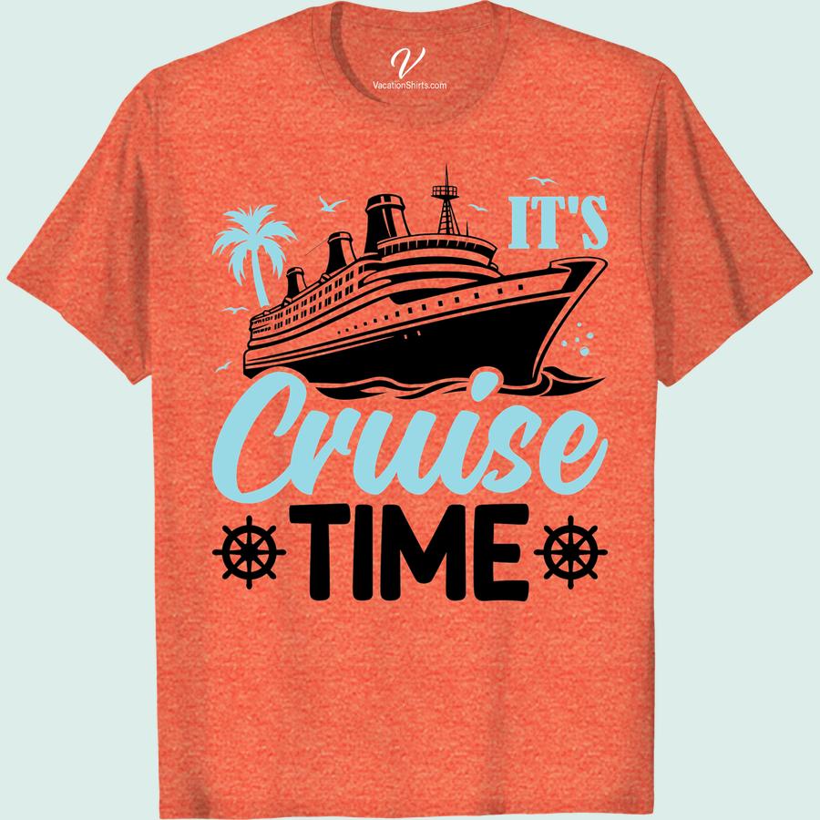 Set Sail in Style: Cruise Time T-Shirt with Nautical Design Setting sail for a cruise vacation never looked so stylish! With our Nautical Design T-Shirt, embody the thrilling sea adventure vibes. This Cruise Time Tee is the perfect blend of sailing fashion and comfortable vacation apparel. Navigator style meets playful nautical themes in this must-have sailing clothing for cruising getaways!