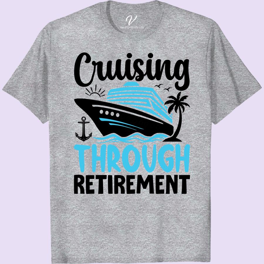 Retirement Adventure Tee: Cruise Ship, Waves & Palm Trees Adventure awaits with our Retirement Adventure T-Shirt! This Cruise Ship Tee is perfect for your vacation wardrobe, showcasing waves and palm trees on a backdrop of a tropical paradise. It's the ultimate Nautical Retirement Gift and must-have Palm Tree Travel T-shirt for your adventure sailing journey.