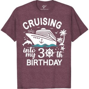 30th Birthday Cruise Tee: Dolphins, Sun & Tropical Vibes  Celebrate turning 30 in style with our '30th Birthday Cruise Shirt'. Embodying pure beach vibes and tropical charm, this 'Dolphin Themed Birthday Tee' is the ultimate 'Vacation Birthday Apparel'. Perfect for a sun-soaked birthday celebration, this 'Cruise Celebration T-shirt' is a must-have for any dolphin lover!