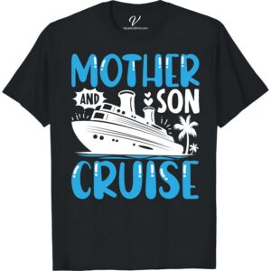 Mother & Son Cruise Tee - Heart, Ship & Palm Design  Set sail in style with our adorable 'Mother & Son Cruise Tee-Heart, Ship & Palm Design'. Perfect for a tropical family vacation, this trendy mom and son cruise shirt is the ultimate in parent child cruise apparel. Show off your love for nautical themed fun with this chic palm design summer tee!
