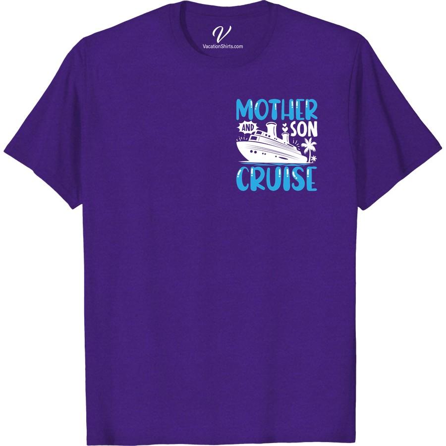 Mother & Son Cruise Tee - Heart, Ship & Palm Design Set sail in style with our adorable 'Mother & Son Cruise Tee-Heart, Ship & Palm Design'. Perfect for a tropical family vacation, this trendy mom and son cruise shirt is the ultimate in parent child cruise apparel. Show off your love for nautical themed fun with this chic palm design summer tee!