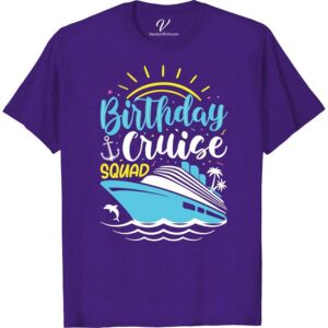 Birthday Cruise Squad Tee: Vibrant Nautical Celebration Shirt  Get your 'Birthday Cruise Squad Tee' and set sail in style! Our 'Vibrant Nautical Celebration Shirt' is the perfect 'Cruise Birthday Outfit.' This 'nautical Party Tee' makes a statement at any 'Sea Party Birthday' event! Be the envy of the 'Cruise Squad' with this must-have 'Vacation shirt'!