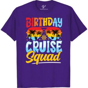 Birthday Cruise Squad Tee with Tropical Beach Vibes – Fun & Bright Birthday Cruise Shirts Rock our Birthday Cruise Squad Shirt on your next tropical vacation! This fun, vibrant Beach Vibes T-Shirt adds a pop of color to your squad vacation apparel. Perfect as a tropical birthday outfit or just to amp up the carnival cruise t-shirts collection! Get your fun birthday crew tees today!