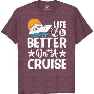 Life Is Better Cruise Tee - Nautical Style for Adventurers  Introducing our “Life Is Better Cruise Tee” – the ultimate Nautical Style Cruise T-Shirt for all adventurers out there. This Vacation Style Cruise Tee oozes Sea Vacation charm, perfect for Cruise Lovers. Get your slice of nautical cruise apparel today – because life truly is better sailing!