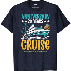 20th Anniversary Cruise Tee - Sail in Style & Comfort! Celebrate your special sea-bound journey with our 20th Anniversary Cruise Tee. This Stylish Cruise T-Shirt is the perfect nautical anniversary clothing choice. Sailing Comfort T-Shirts never looked so good. Make memorable waves with our Vacation Cruise Shirts. Your essential Cruise trip Apparel is here!