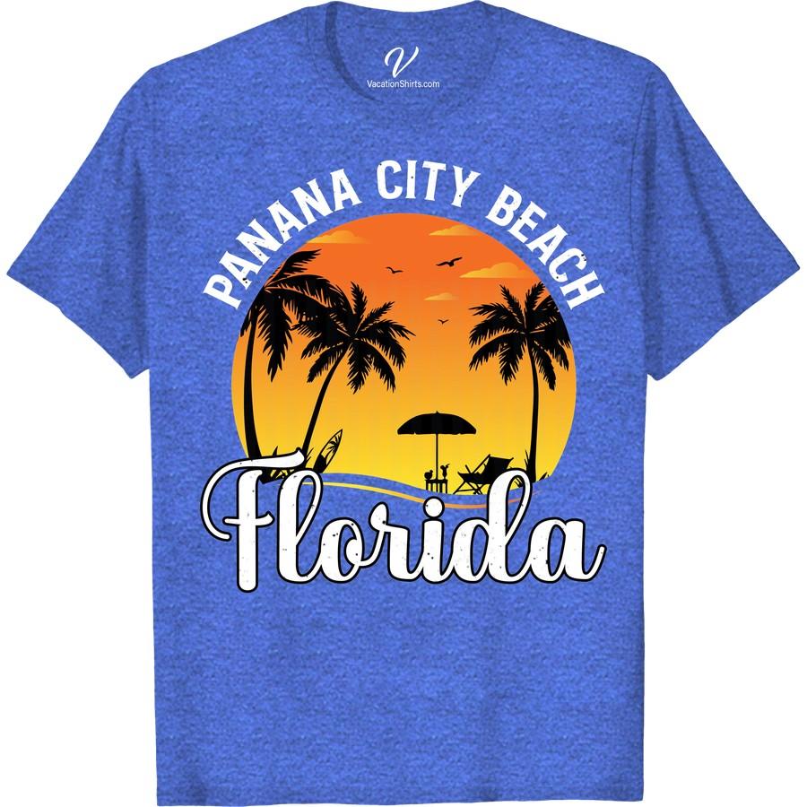 Panama City Beach Sunset Tee - Florida Paradise Vibes Experience the Florida paradise vibes with our Panama City Beach Sunset Tee. Perfect for any Florida vacation, this t-shirt captures the enchanting beach sunset that Panama City is famous for. Turn heads with this stylish beachwear - it's more than just a shirt, it's a lifestyle.