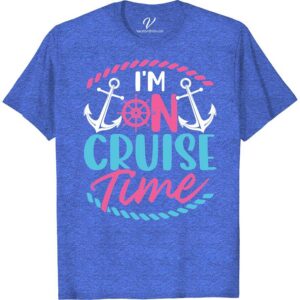 Cruise Time Nautical T-Shirt: Anchors, Ship Wheel & More  Get into vacation mode with our 'Cruise Time Nautical T-Shirt'! This sailor-style T-shirt, adorned with anchor prints and ship wheels, is the epitome of nautical-themed apparel. Ideal for your sea adventures, it's more than just a boat trip apparel. Anchor your style with this cruise Vacation T-Shirt!
