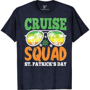St. Patrick's Cruise Squad Tee: Vibrant Nautical Vacation Wear  Get ready to set sail with our St Patrick's Cruise Squad Tee! This vibrant cruise wear, a perfect blend of nautical vacation apparel and St Patrick's vacation clothing, adds flair to your cruise holiday fashion. Stand out with these nautical tees, making your St Patrick's themed cruise outfit the talk of the vacation!
