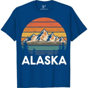 Alaska Adventure T-Shirt - Sunset, Mountains & Pine Scene  Capture the breathtaking allure of an Alaskan journey with our Alaska Adventure T-Shirt. This Outdoor Adventure T-Shirt features a picturesque sunset mountain & pine scene, making it the perfect Alaska Scenery T-Shirt or Alaska Travel Souvenir T-Shirt. Embrace the spirit of Alaska today!
