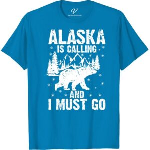 Adventure Awaits: Alaska Bear T-Shirt with Scenic Design Be a beacon of audacious spirit with our 'Adventure Awaits: Alaska Bear T-shirt'. Flaunting an exquisite Bear Scenic Design, this Tee is a staple for your Alaskan Adventure! The perfect Alaska Vacation T-shirt, it mirrors the wilderness and wanderlust of Alaska in every thread!