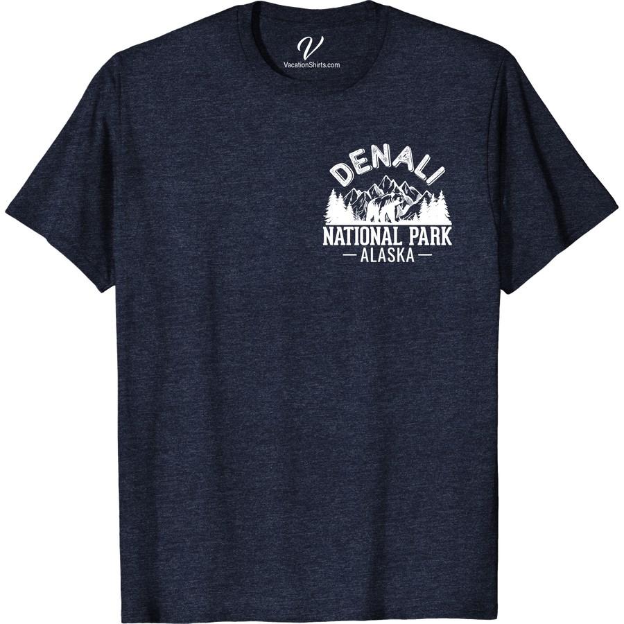 Denali National Park Tee: Alaska's Wilderness Adventure Wear Embrace the call of the wild with our Denali National Park T-Shirt, a standout in Alaska Adventure Clothing. This premium Alaska Wilderness T-Shirt, a must-have for genuine Alaska National Park Tee collectors, captures the spirit of Adventure Wear Alaska and the rugged beauty of Outdoor Clothing Denali.