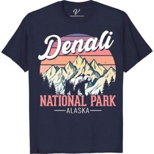 Explore Denali: Bear & Sunset T-Shirt - Alaska Adventure Tee  Experience the thrill of adventure with our 'Explore Denali: Bear & Sunset' T-Shirt! This Denali Vacation T-Shirt is a perfect Alaska Travel Shirt or souvenir. Show off your love for the wilderness, hiking, and wildlife with this unique, inspirational Alaska Adventure T-Shirt.