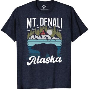Alaskan Adventure Tee: Mt. Denali Bear & Mountain Design Experience the raw Alaskan wilderness with our Alaskan Adventure Tee, a Mt. Denali Bear T-Shirt showcasing a captivating mountain design. This Bear Graphic Tee, ideal as Alaska Vacation Apparel, combines adventure & style, making it a must-have Denali National Park Shirt for every outdoor enthusiast.