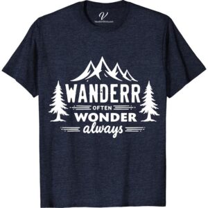 Adventure T-Shirt: Wander Often, Wonder Always Mountain Design  Unleash your inner explorer with our Adventure T-Shirt! The 'Wander Often, Wonder Always' Mountain Design T-shirt is your perfect Vacation Apparel. Make your Hiking Adventure vibrant with this Outdoor Travel T-Shirt, an iconic item in any Adventure Journey Wardrobe. A Wilderness Graphic Tee that's truly Nature Inspired!