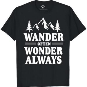 Explore Adventure Tee: Wander Often, Wonder Always Mountains Design  Embrace discovery with our Explore Adventure Tee, Wander Often, Wonder Always! This Adventure T-shirt SEO optimised and Mountains Design Shirt SEO inspired garment is the ideal wanderlust apparel. Perfect Vacation t-shirt Keywords for Outdoor Adventure, Hiking, and Adventure Travel enthusiasts. Discover the Explorer's thrill in style!