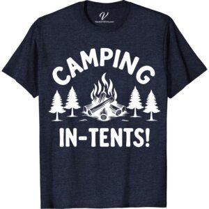 Camping Adventure T-Shirt - In-Tents Fun with Campfire & Pines Embrace the great outdoors in our 'Camping Adventure T-Shirt'! This 'In-Tents Fun Tee' is perfect for any nature lover. Featuring a campfire graphic and pine forest design, it's the ultimate outdoor adventure shirt. Turn your camping gear into stylish hiking clothing with this trendy wilderness adventure tee!
