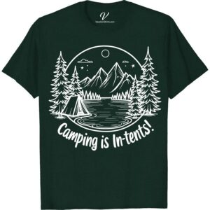 Camping Adventure Tee - In-tents Design with Mountains & Stars Experience nature's magnificence in our 'In-tents' Design T-Shirt. This Camping Adventure Tee, with a striking Star and Mountain design, is your ideal Outdoor Adventure Apparel. Its scenic graphic makes it more than just a Camping Gear T-shirt, it's a Hiking Themed, Adventure Travel tradition. Adventure awaits!