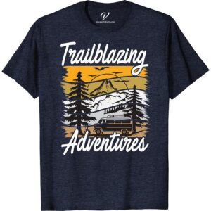 Adventure Trailblazing Tee: Mountain Sunset & Camper Design  Ignite your wanderlust with our Adventure Trailblazing Tee, featuring a Mountain Sunset & Camper Design. This Outdoor Adventure Tee perfectly captures the beautifully rugged essence of a Hiking Trail Shirt. Perfect for the intrepid nature lover, our Sunset Camping Shirt is the ultimate Trail Adventure T-Shirt. Dive into the wilderness with our Mountain Camper Tee.